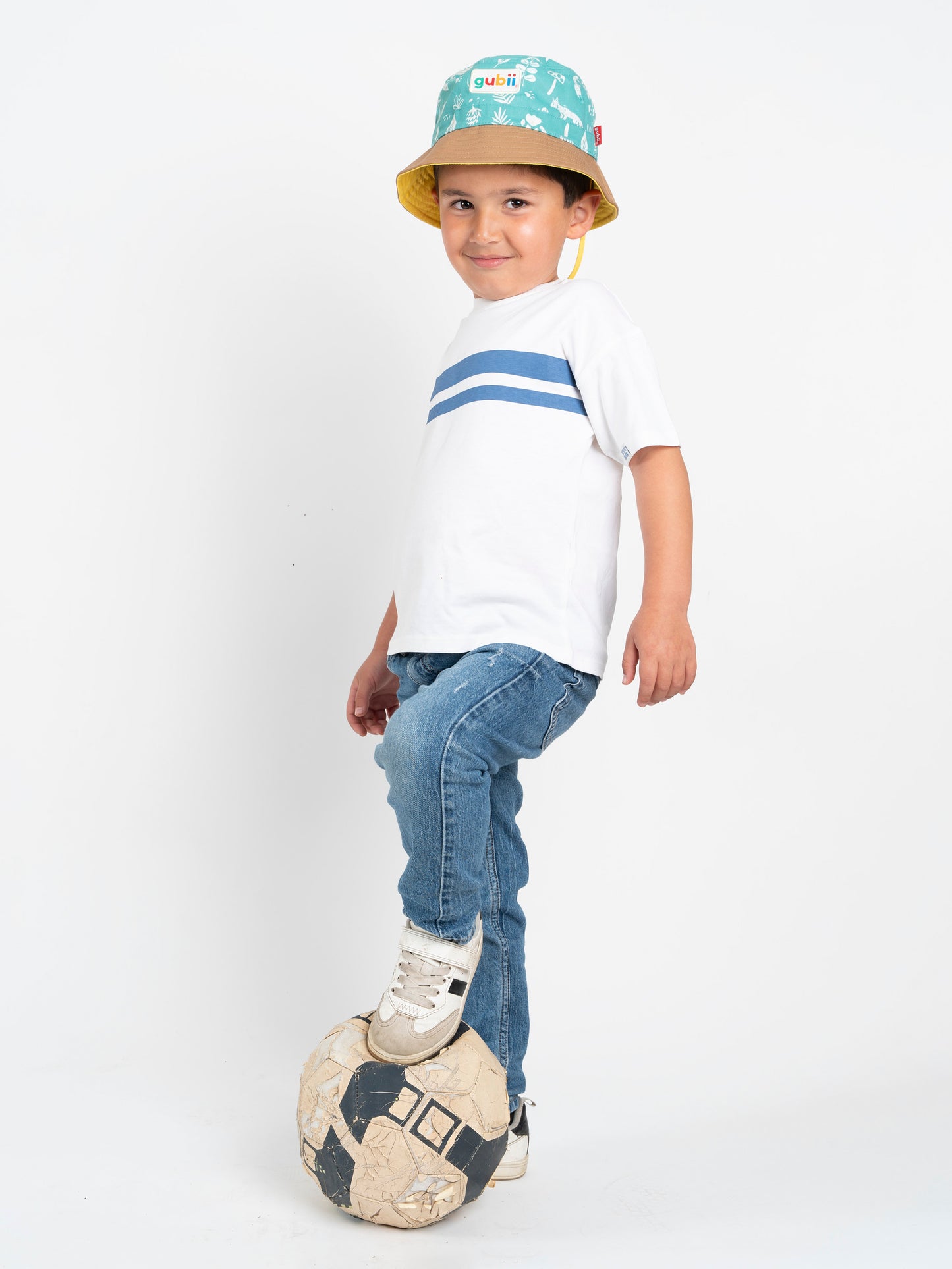 Gorro Pescador Estampado - Verde claro Café