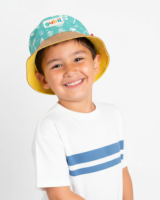 Gorro Pescador Estampado - Verde claro Café